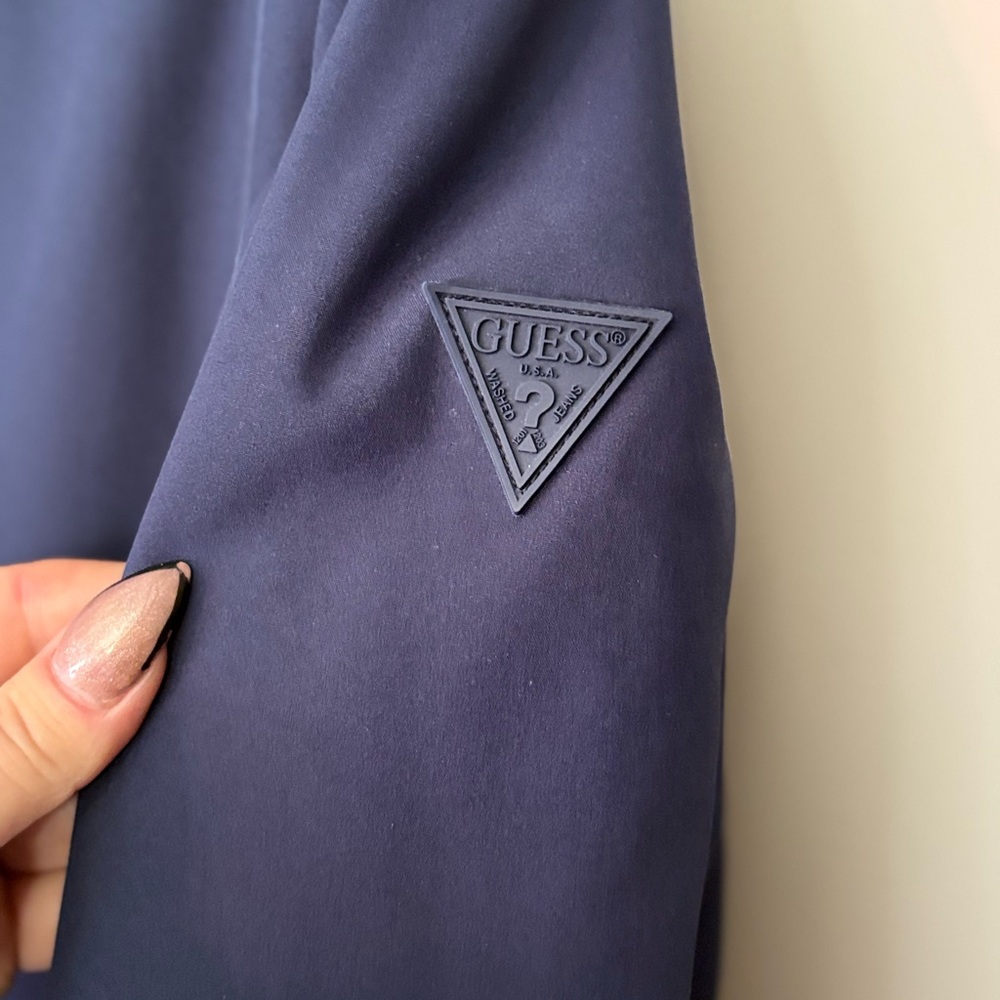 Guess Softshell Hooded Jacket Medium Blackened Blue - Picture 5 of 10